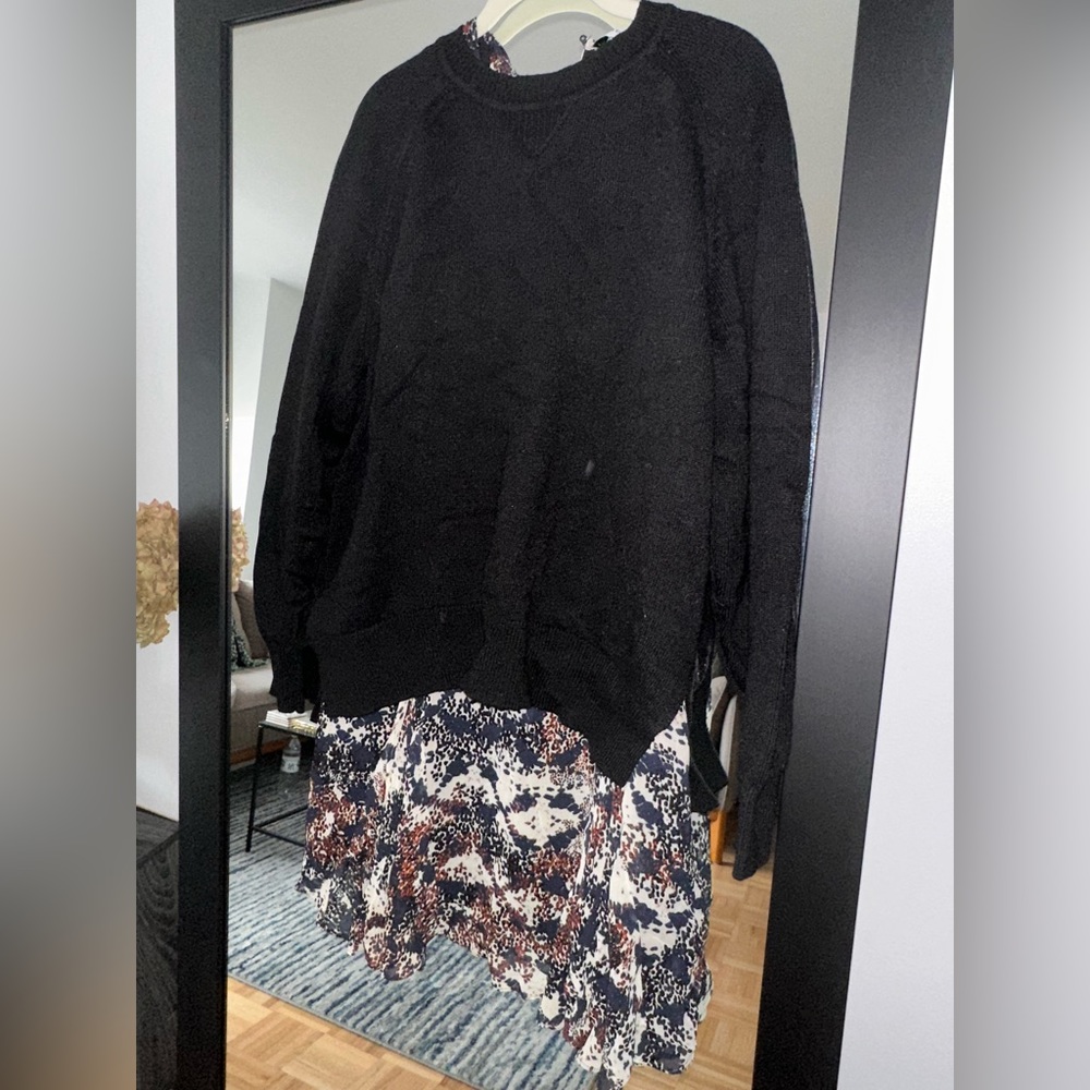 Reiss MIA 2-in-1 Fine-knit Jumper & Printed Dress